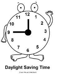 Daylight Saving Time Coloring Pages